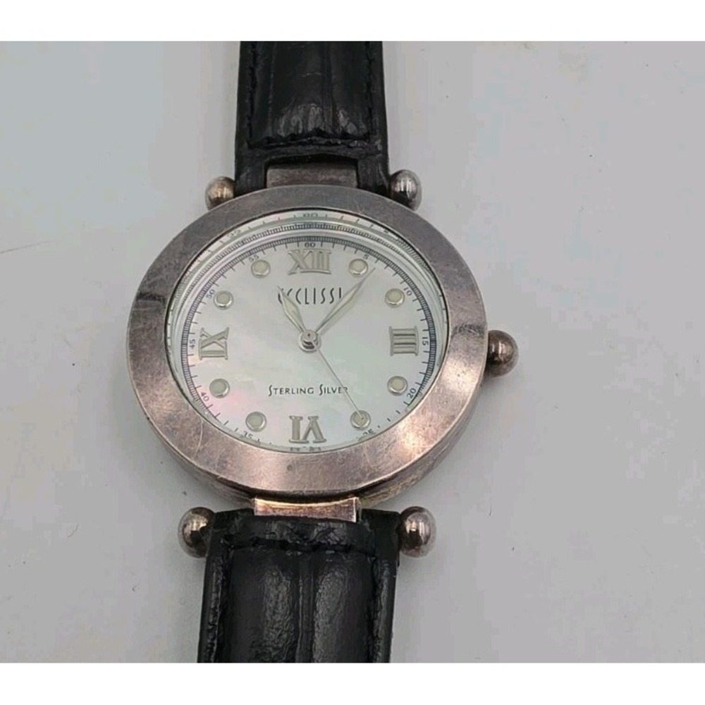 Ladies Ecclissi Sterling Silver MOP Dial Watch - 22340 Glow In The Dark Dial